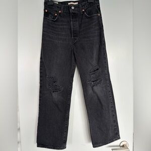 Levi's Black Straight Leg Jeans for Women
